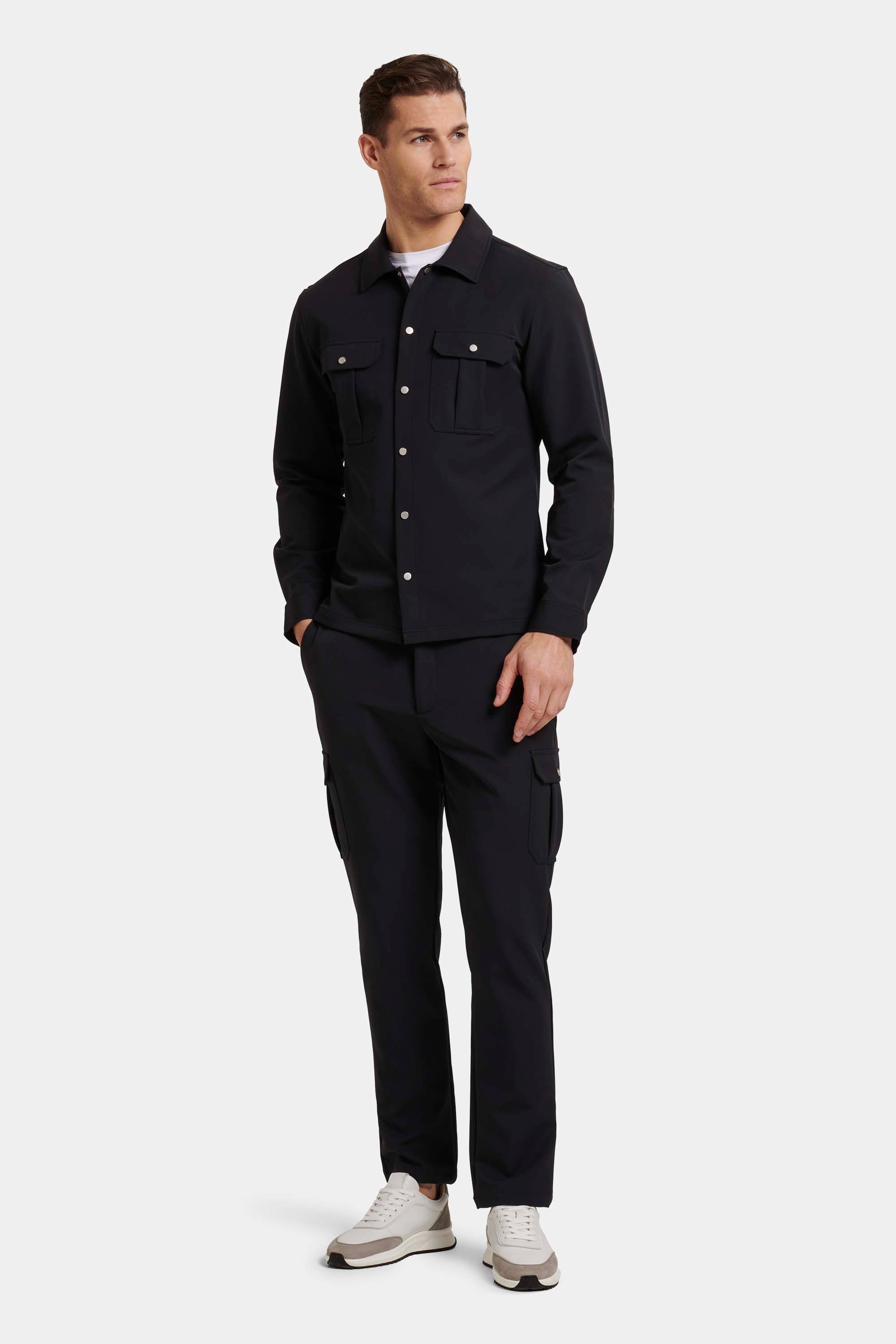 Tech-Inspired Cargo Overshirt