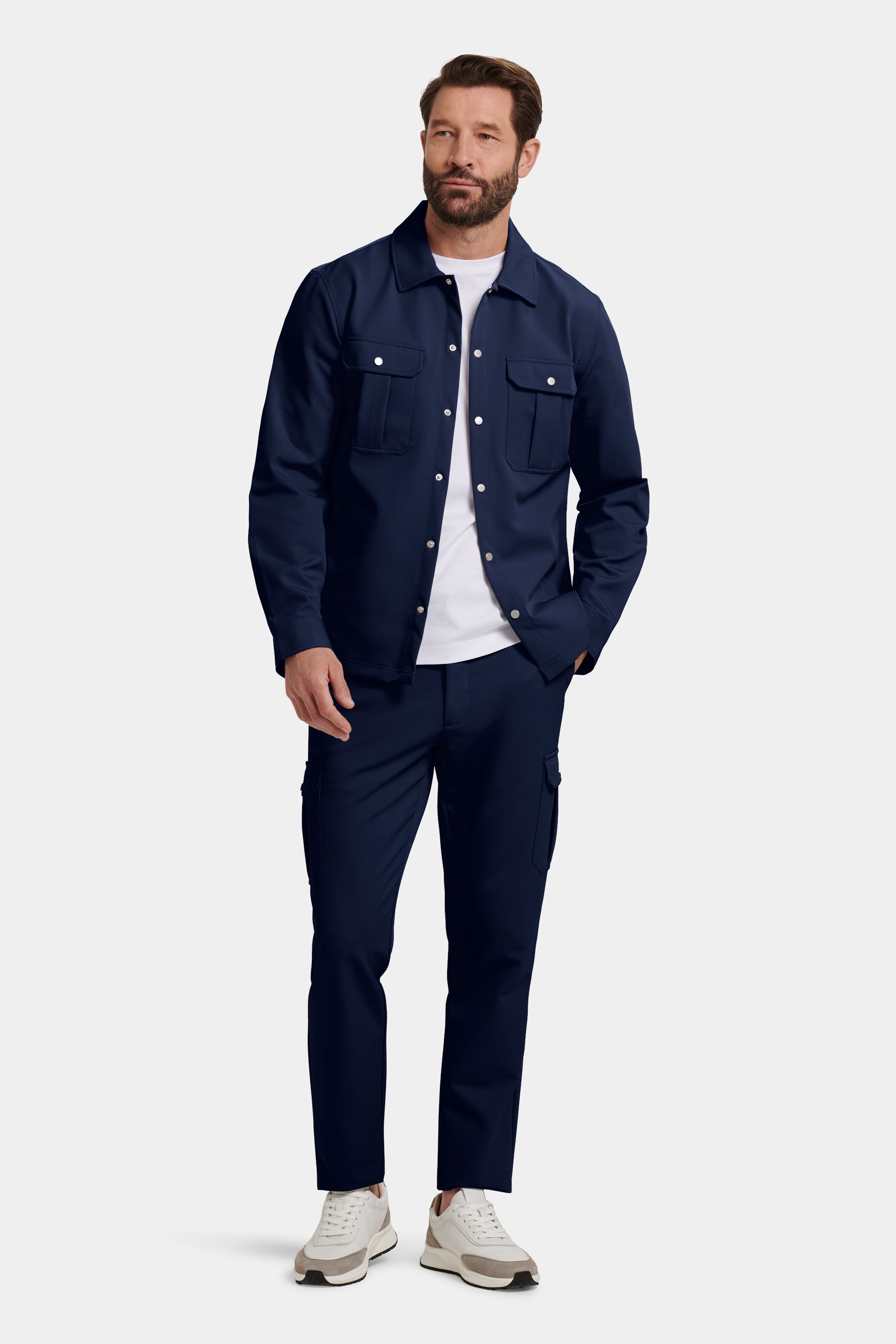 Tech-Inspired Cargo Overshirt