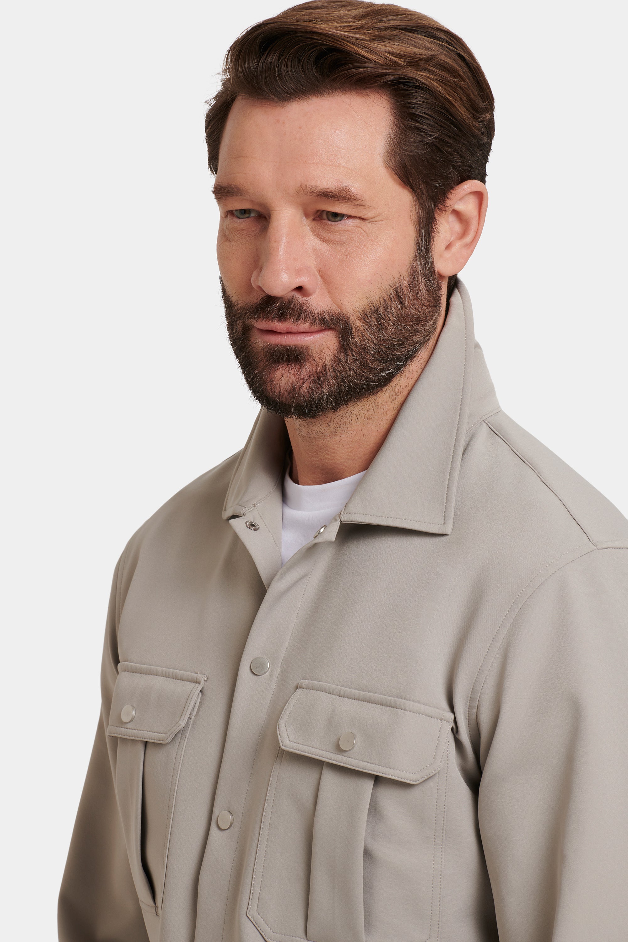 Tech-Inspired Cargo Overshirt