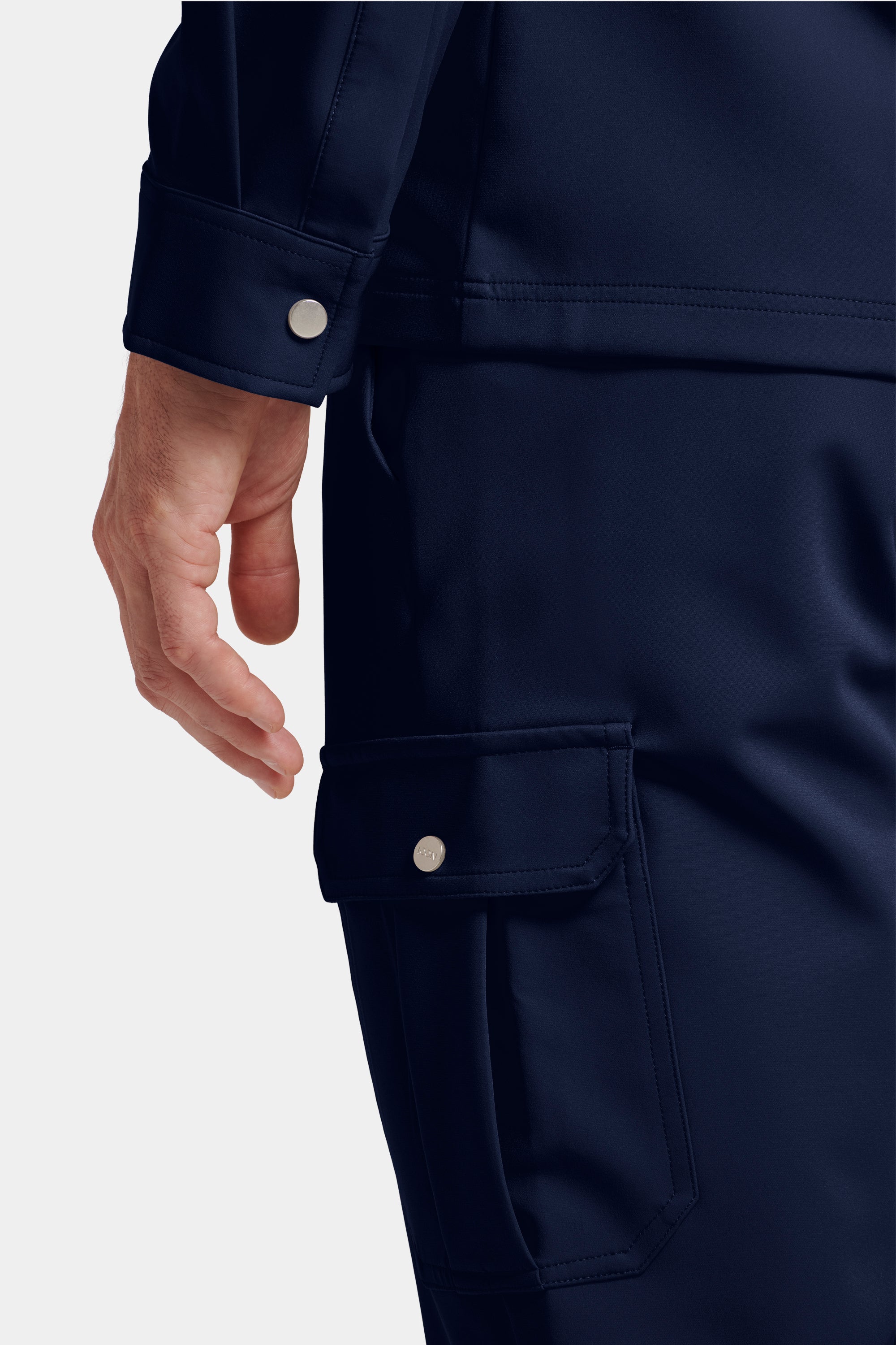 Tech-Inspired Cargo Overshirt