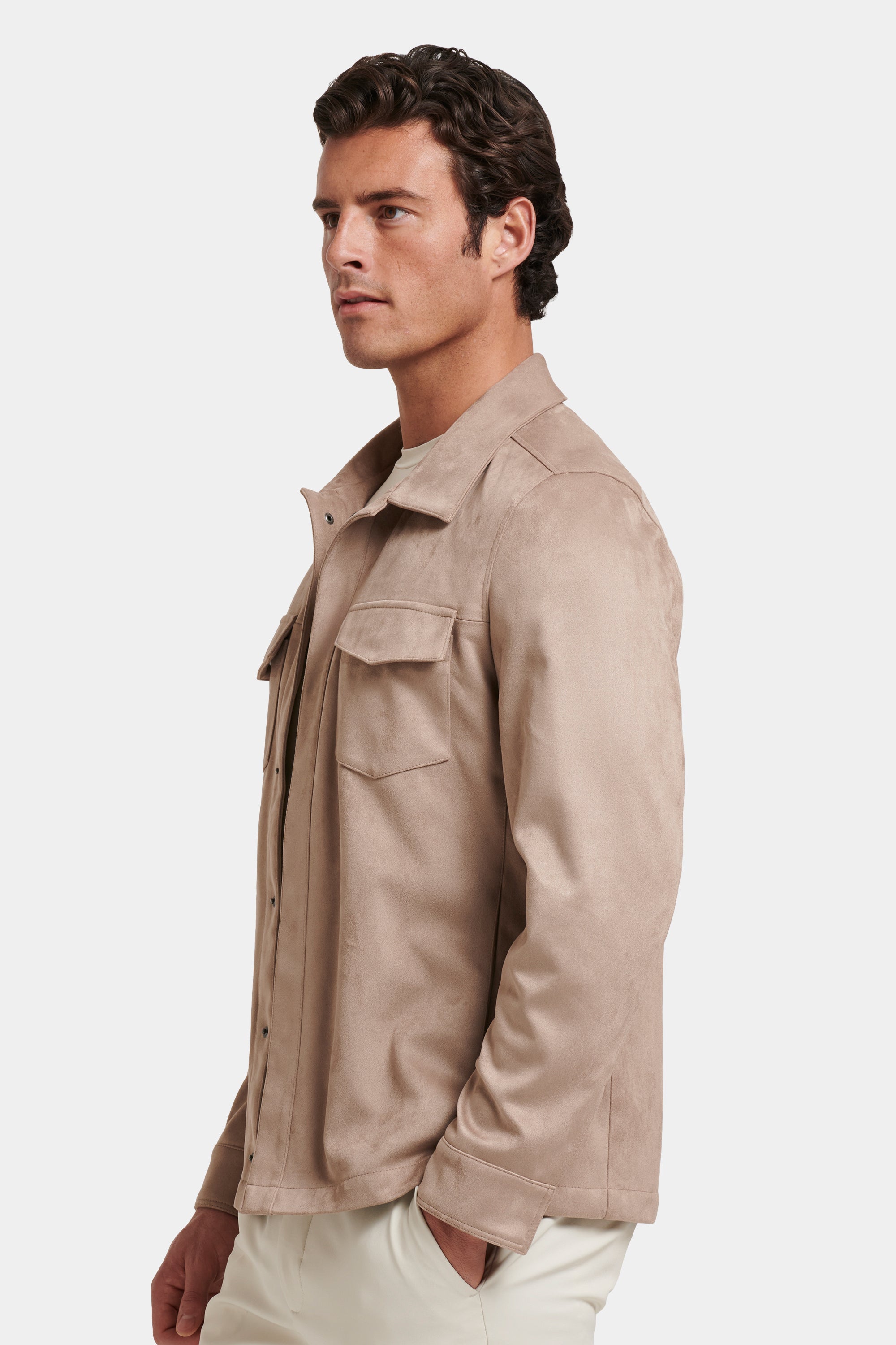 PIO Faux Suede Overshirt