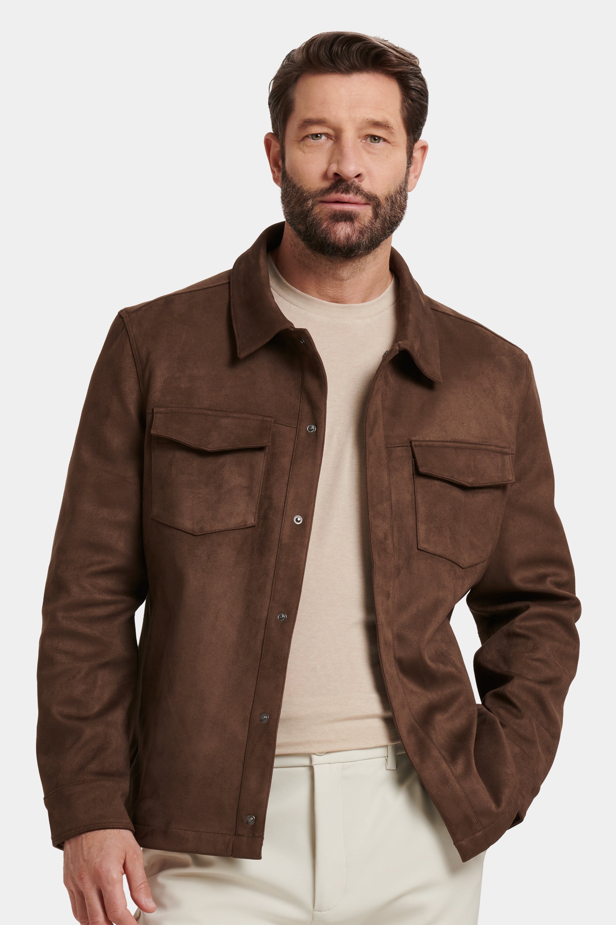 PIO Faux Suede Overshirt