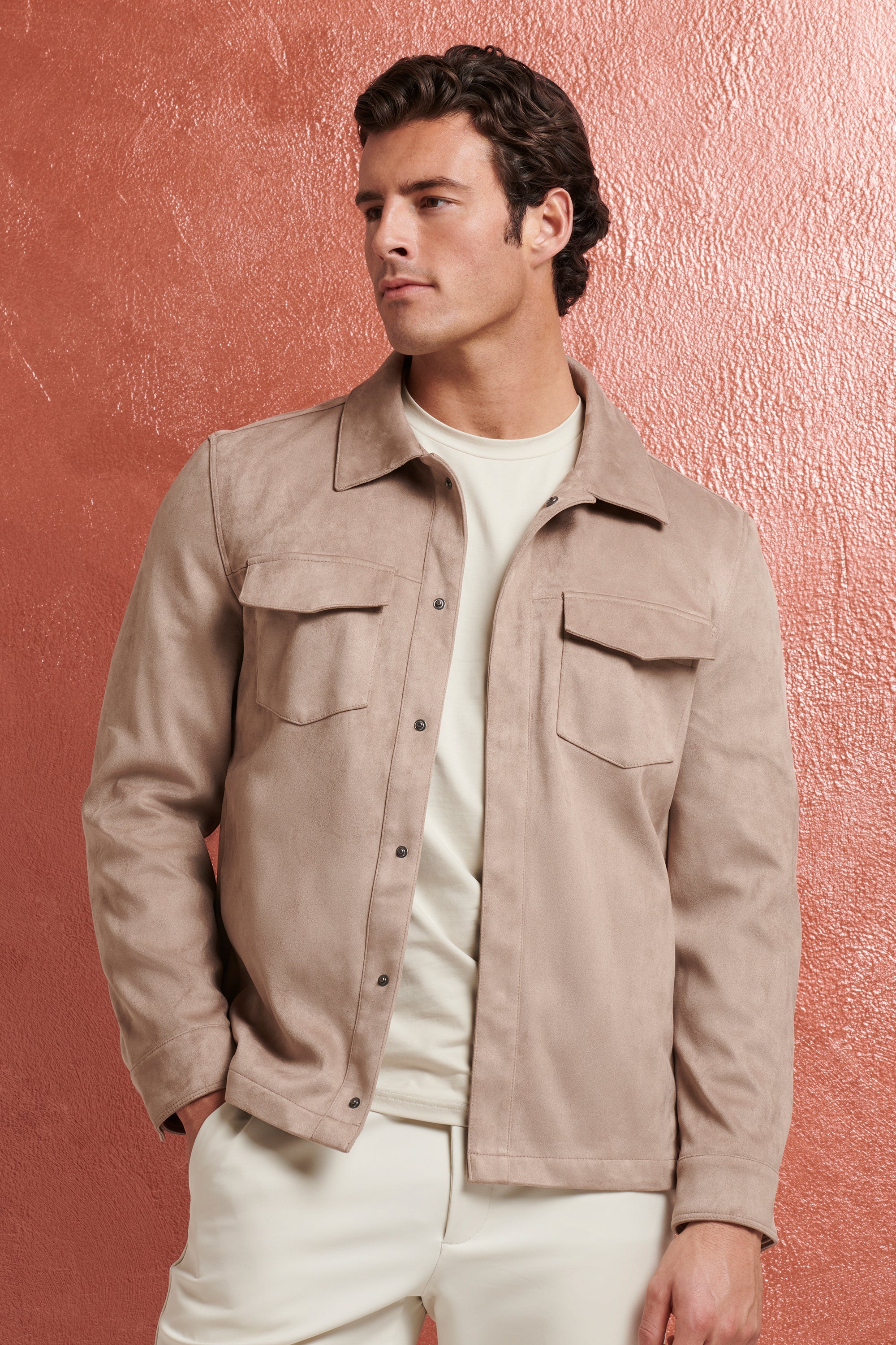 PIO Faux Suede Overshirt