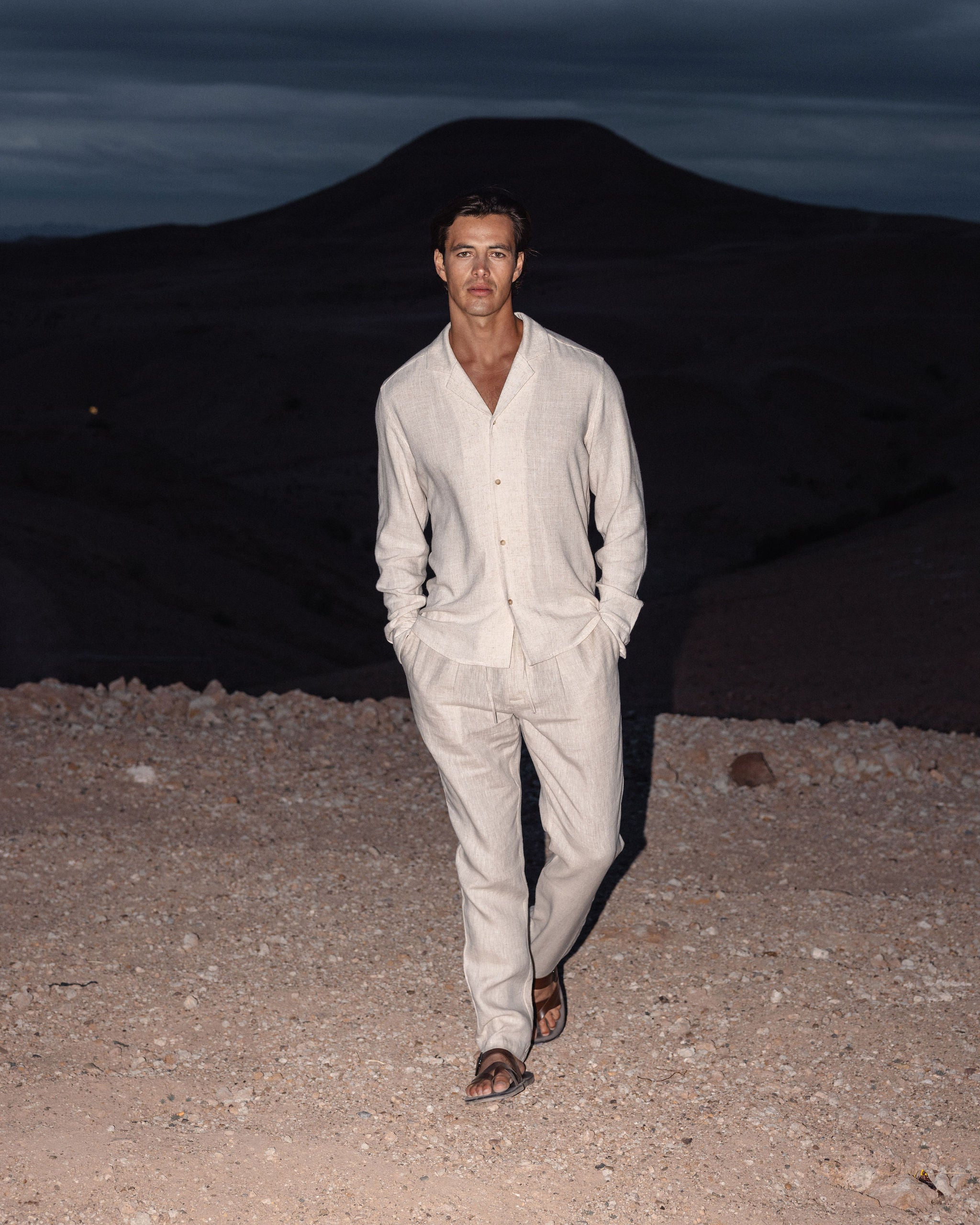 Oatmeal Linen Trousers