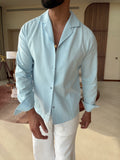 RIVÉ CLASSIC LINEN SHIRT IN SOFT BLUE