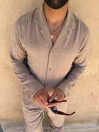 Taupe Linen Shirt