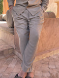 Olijfgroene Linnen Pants