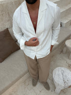 RIVÉ CLASSIC LINEN SHIRT - WHITE