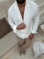 RIVÉ CLASSIC LINEN SHIRT - WHITE