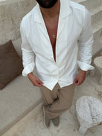 RIVÉ CLASSIC LINEN SHIRT - WHITE