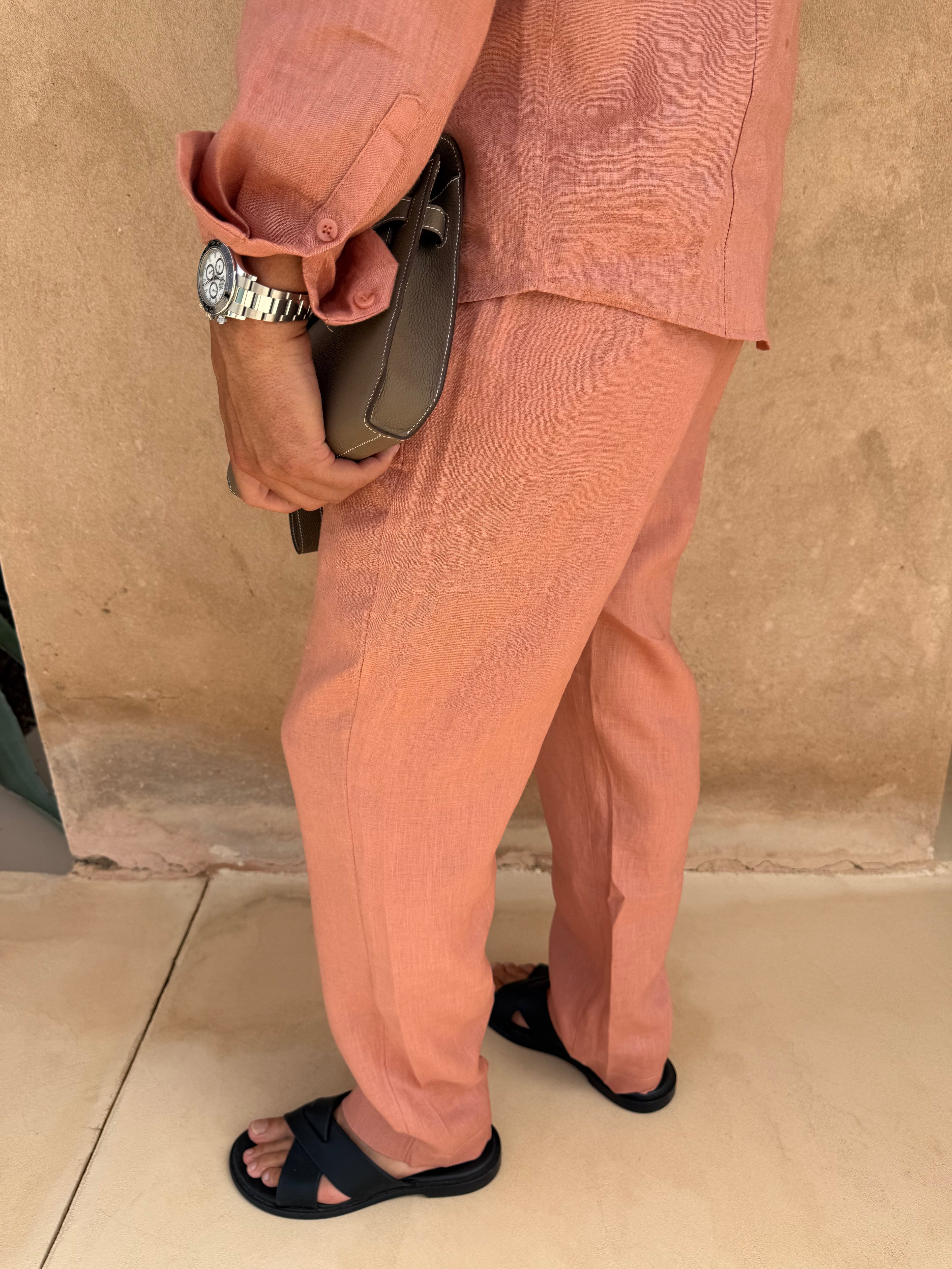 RIVÉ SATIN LINEN PANTS