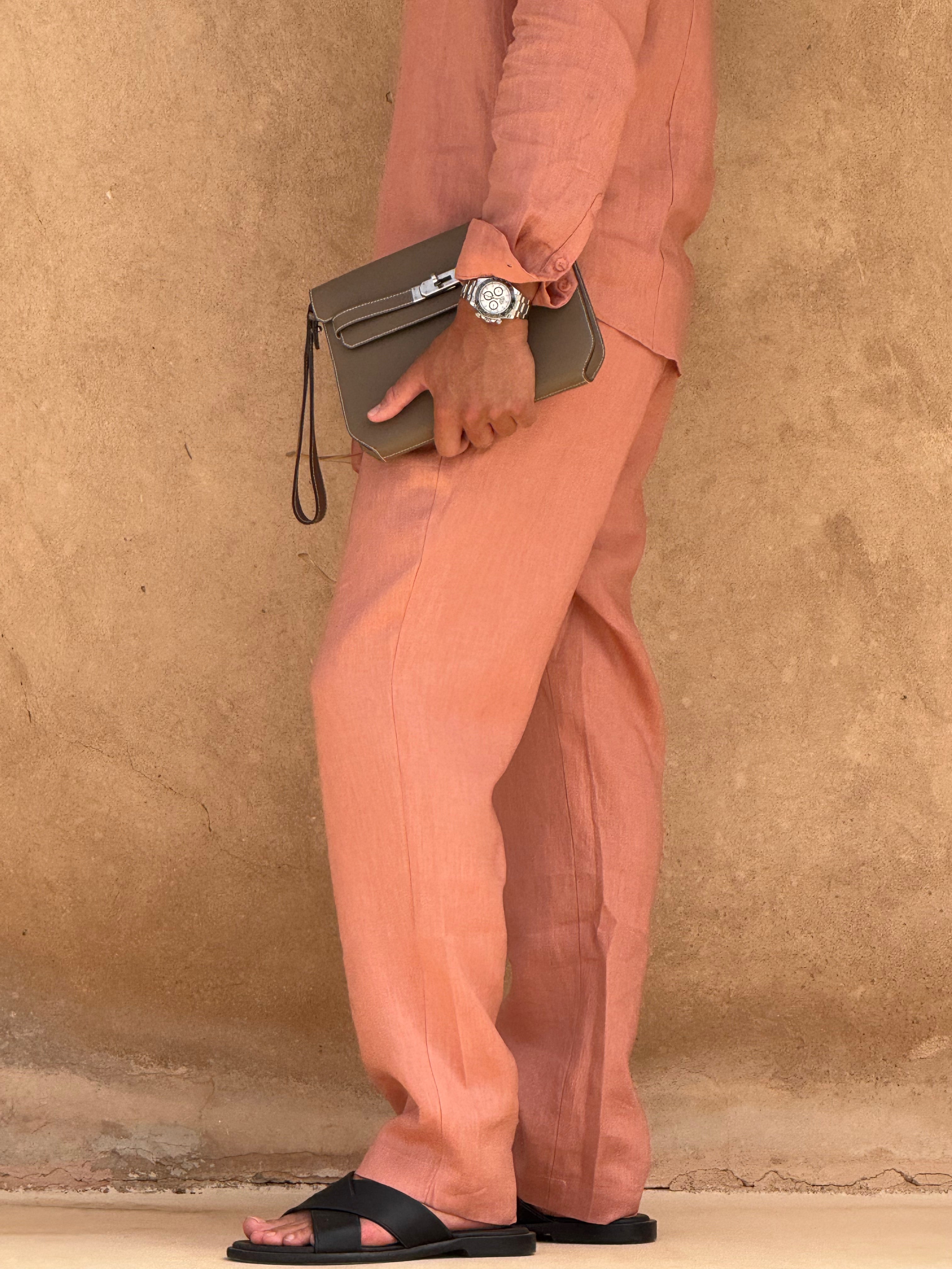 RIVÉ SATIN LINEN PANTS