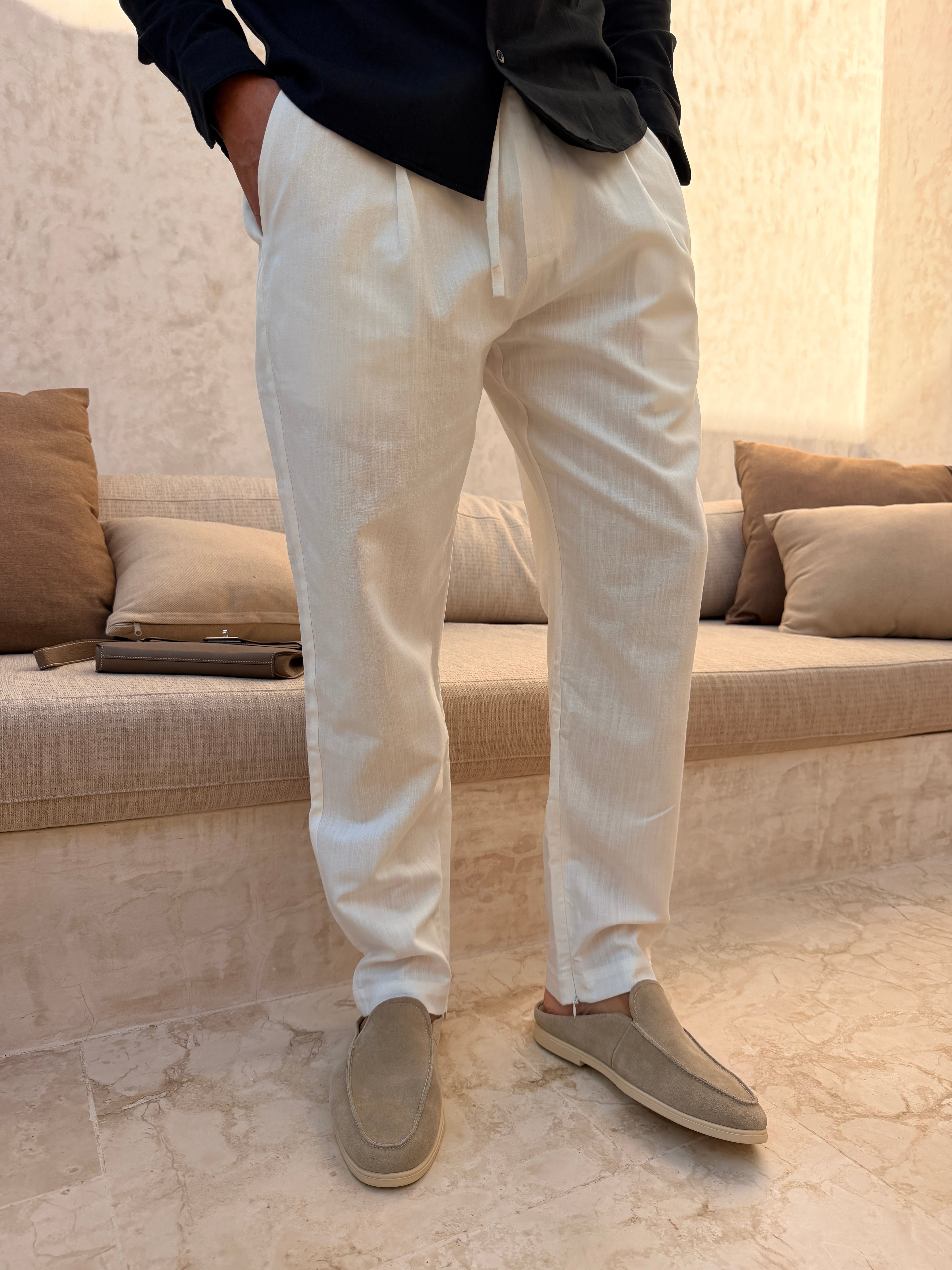 RIVÉ CLASSIC LINEN TROUSERS