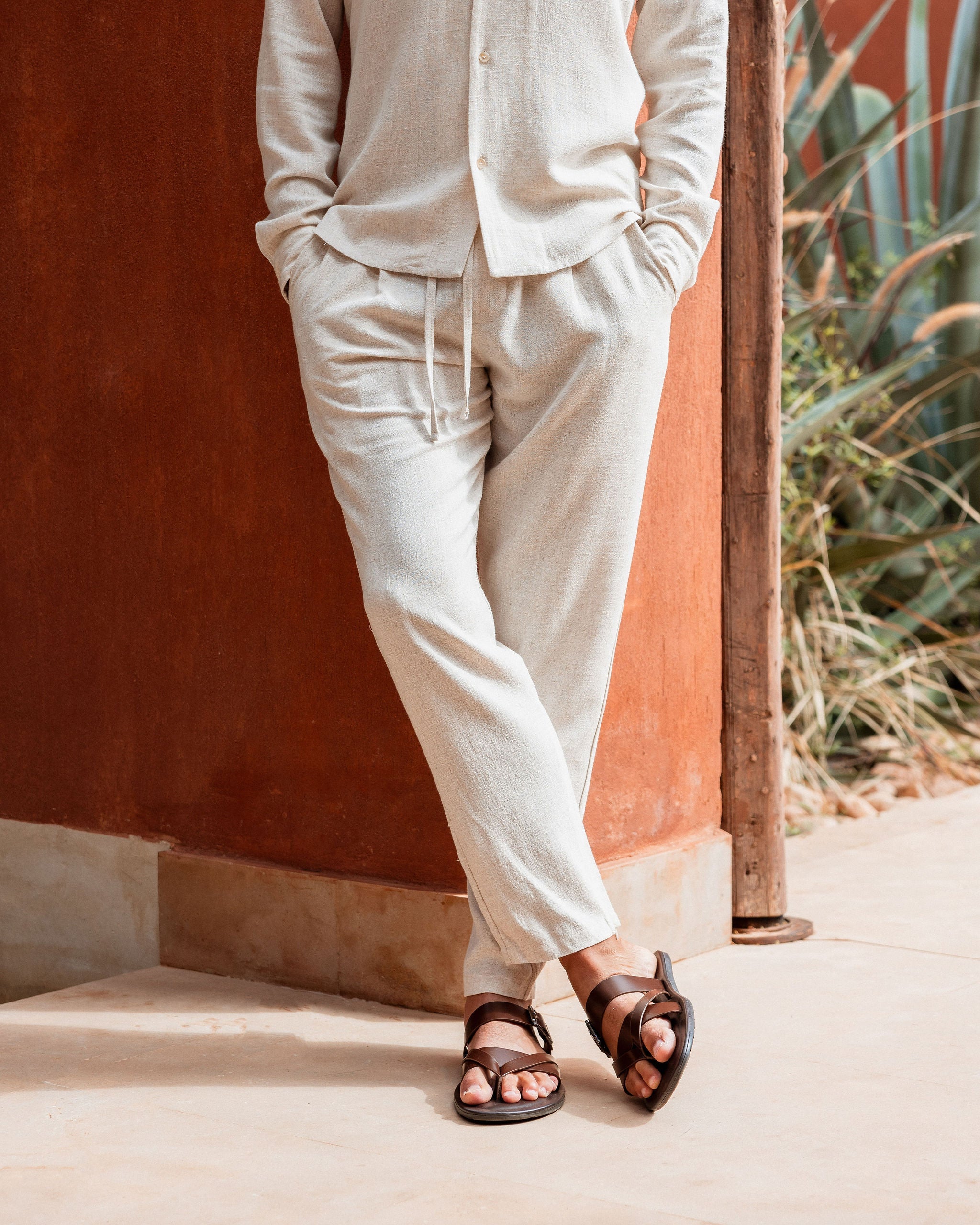 Oatmeal Linen Trousers