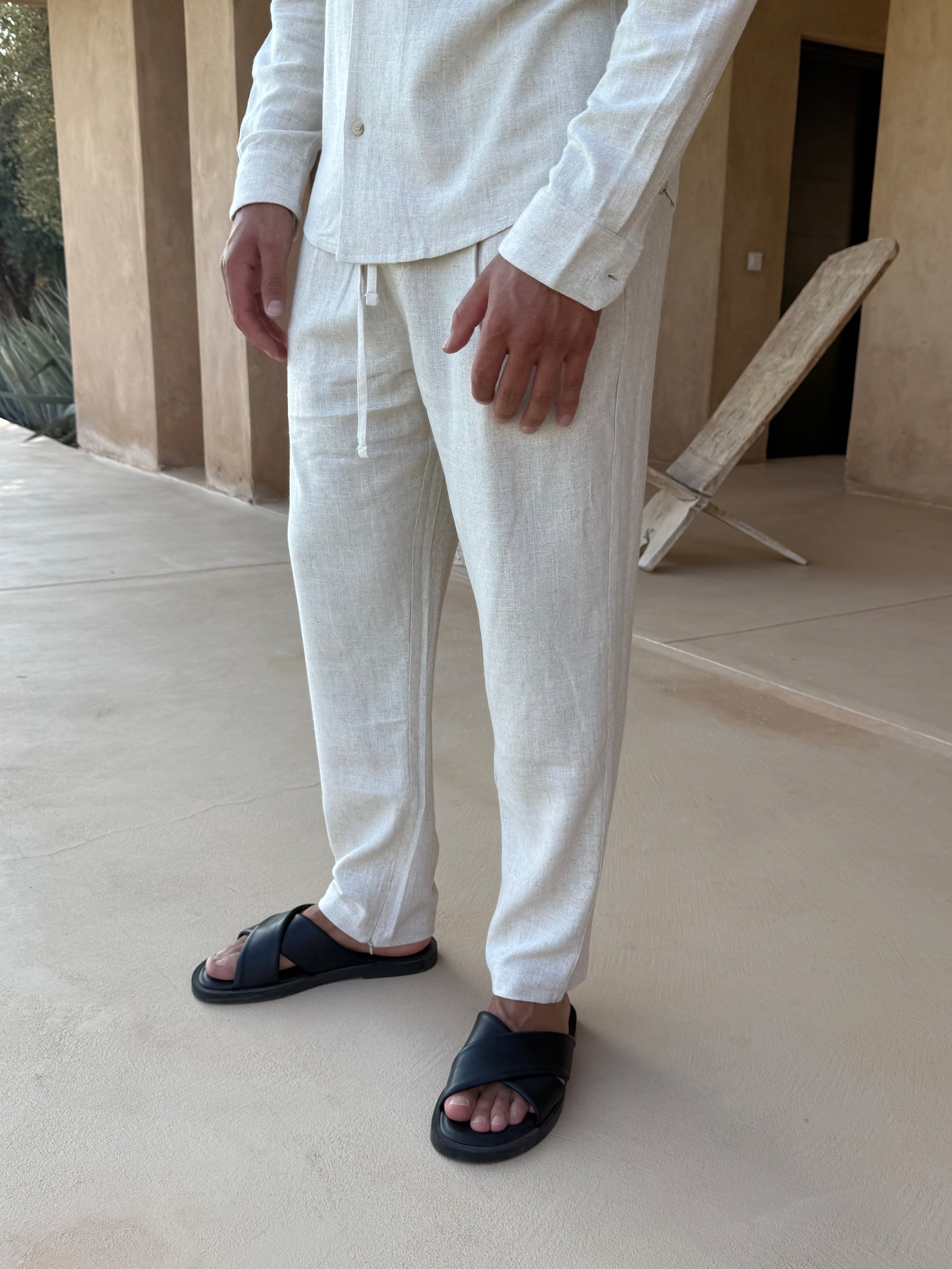 Oatmeal Linen Trousers