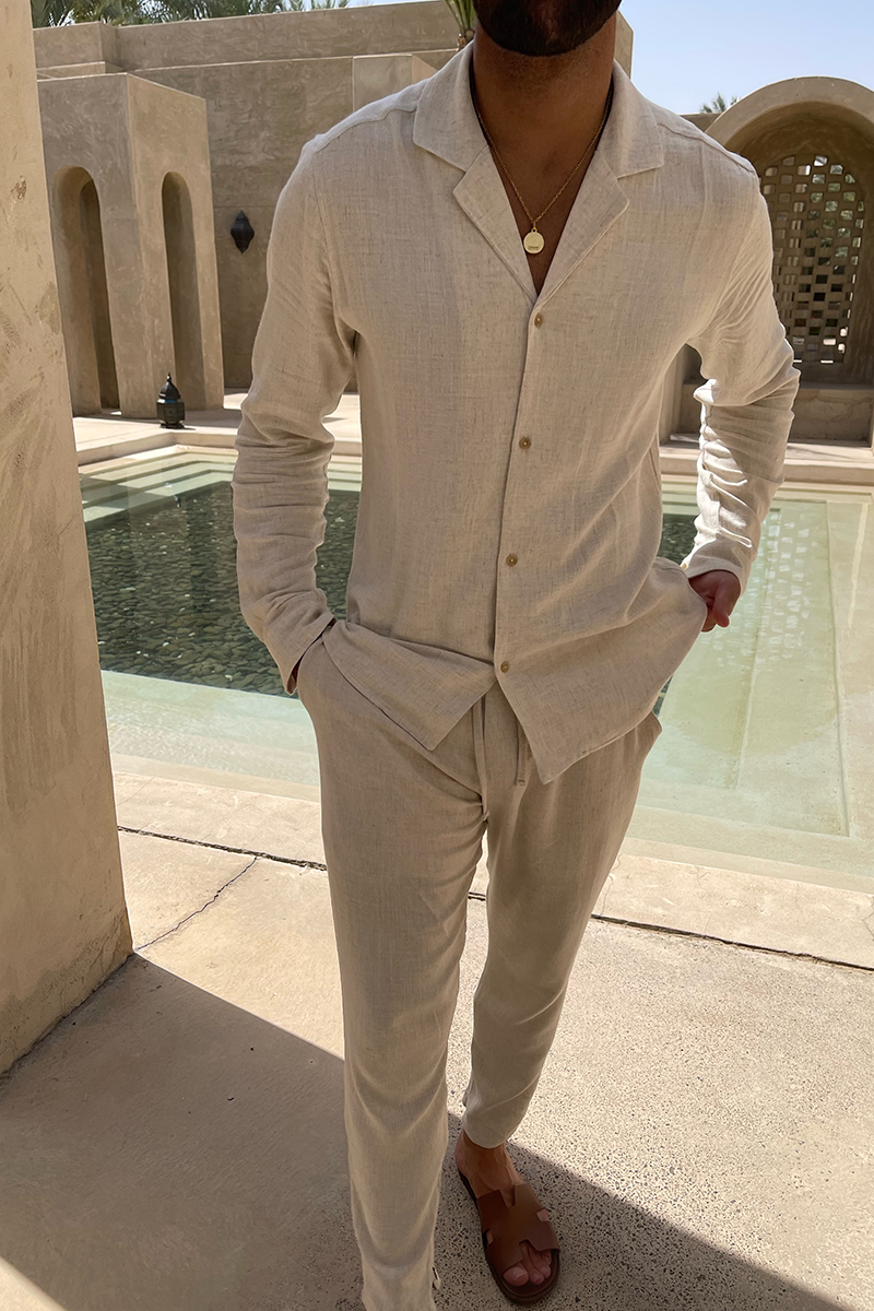 Oatmeal Linen Trousers