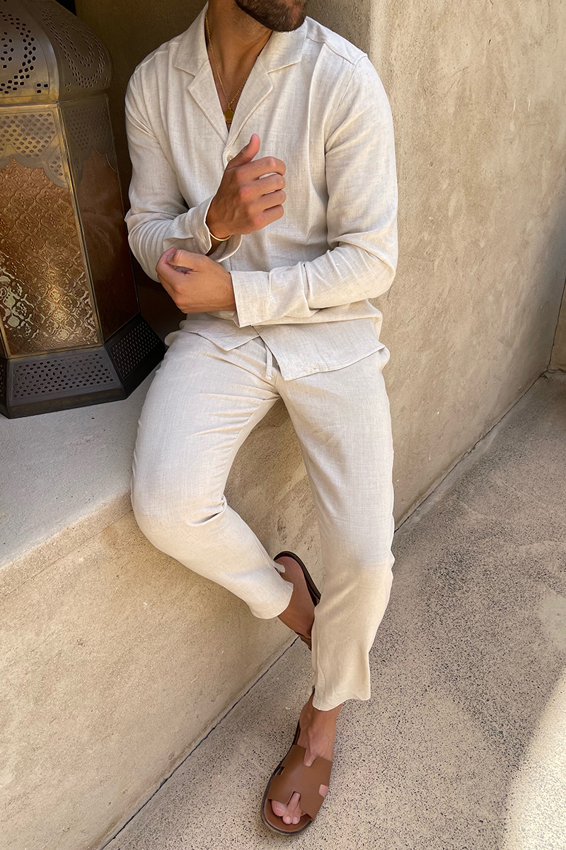 Oatmeal Linen Trousers